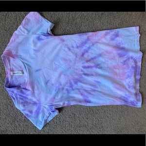 Bubblegum tie dye fitted shirt